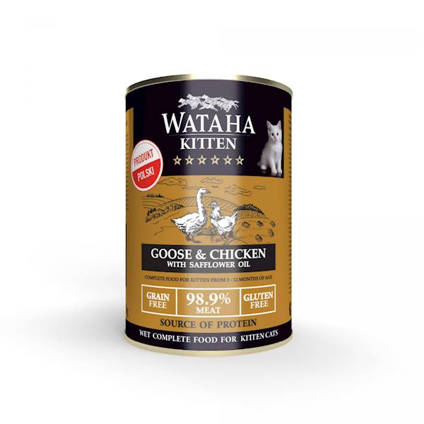 WATAHA HUNT JUNIOR CAT GĘSINA KURCZAK 400g