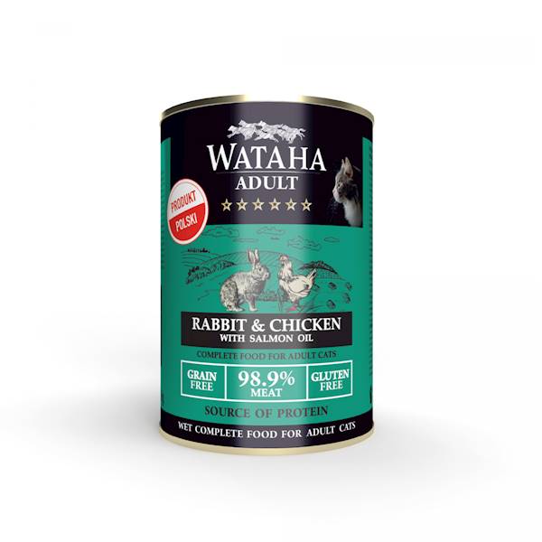 WATAHA HUNT ADULT CAT KRÓLIK KURCZAK 400g