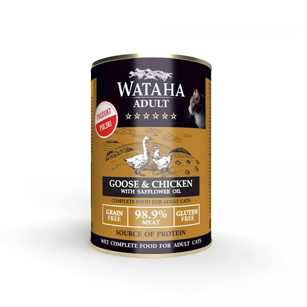 WATAHA HUNT ADULT CAT GĘSINA KURCZAK 400g