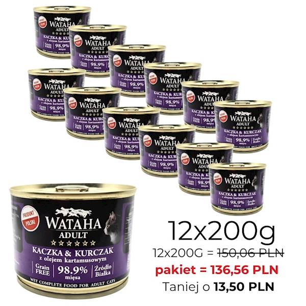 WATAHA HUNT ADULT CAT KACZKA KURCZAK 200/12