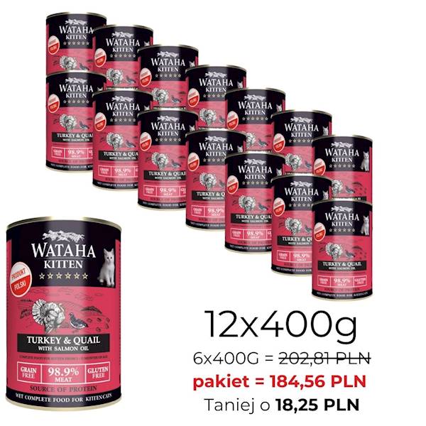 WATAHA HUNT JUNIOR CAT INDYK PRZEPIÓRKA 400/12