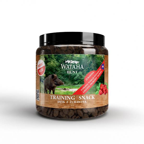 WATAHA HUNT TRAINING SNACK DZIK Z ŻURAWINĄ 300g