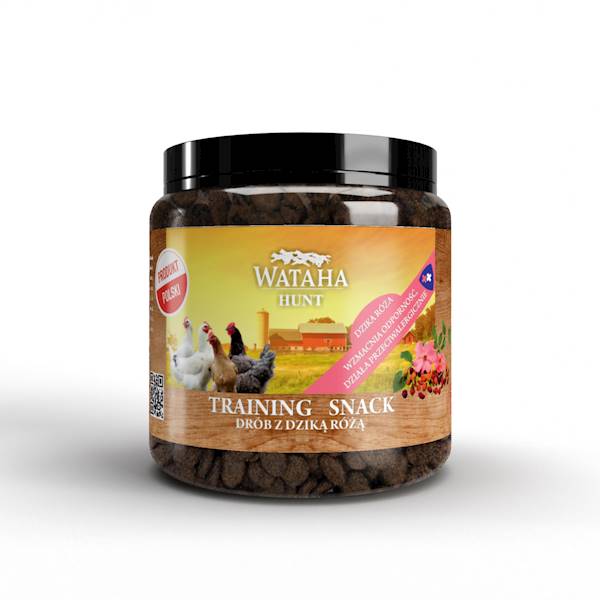 WATAHA HUNT TRAINING SNACK DRÓB Z DZIKĄ RÓŻĄ 300g