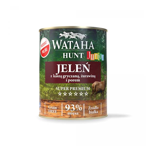 WATAHA PUSZKA 93% JUNIOR JELEŃ Z ŻURAWINĄ I POREM 