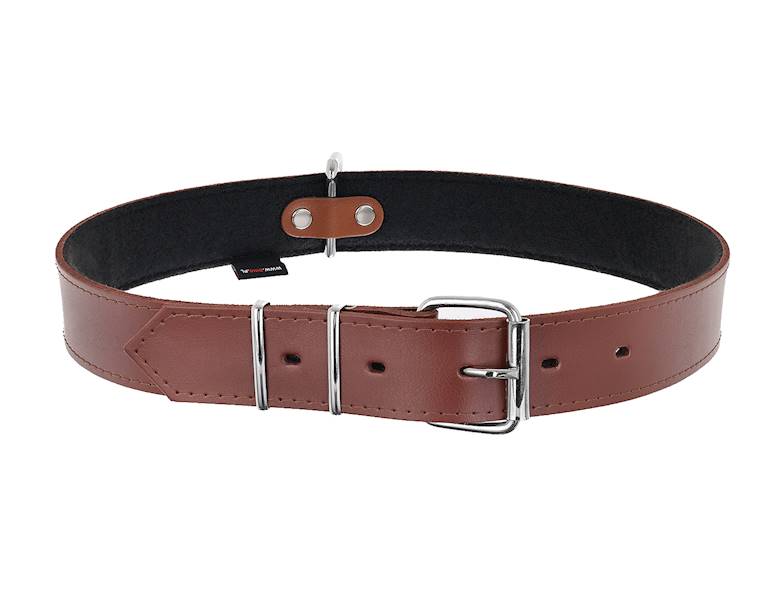 OBROŻA SKÓRZANA 40mm/91cm BRĄZOWA