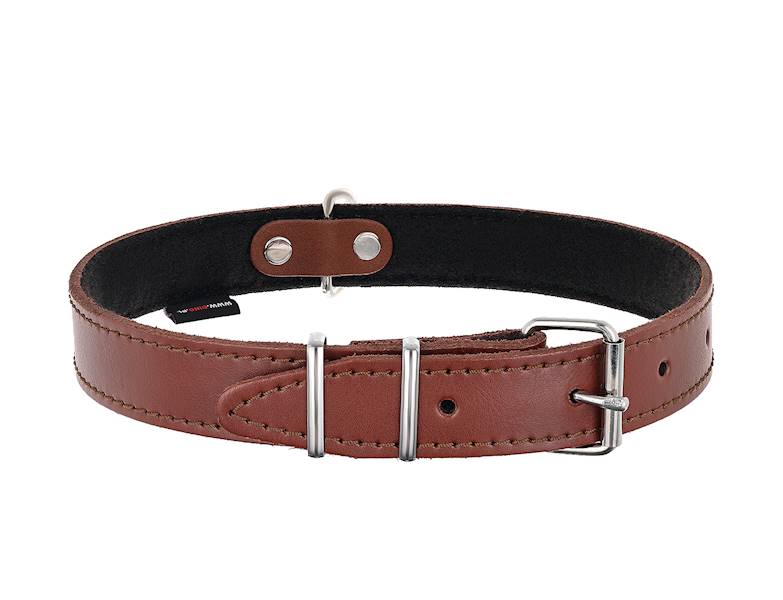 OBROŻA SKÓRZANA 30mm/74cm BRĄZOWA