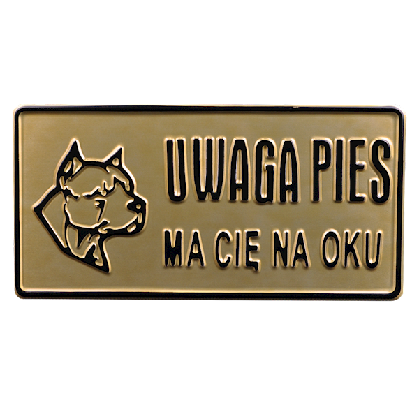 TABLICZKA METALOWA DUŻA OSTRZEGAWCZA 15x30cm 81