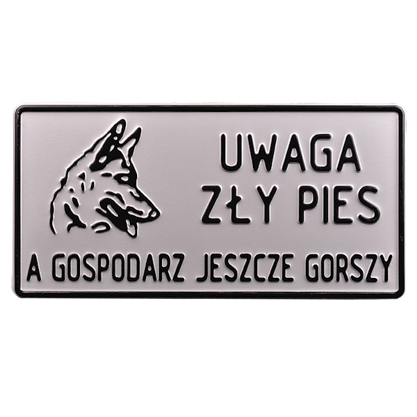TABLICZKA METALOWA DUŻA OSTRZEGAWCZA 15x30cm 8