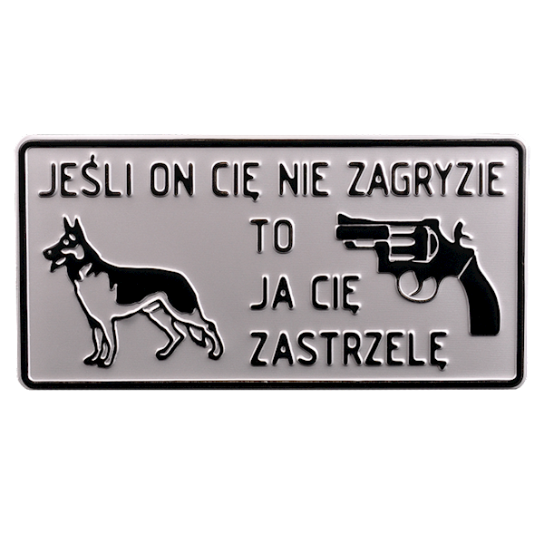 TABLICZKA METALOWA DUŻA OSTRZEGAWCZA 15x30cm 5