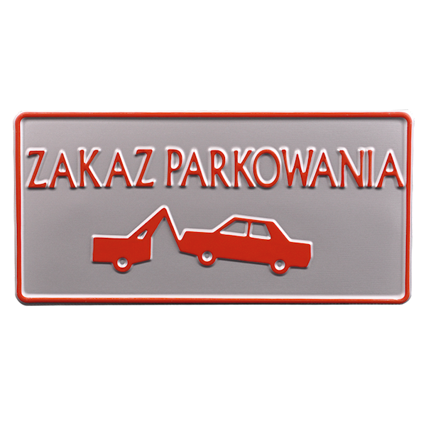 TABLICZKA METALOWA DUŻA OSTRZEGAWCZA 15x30cm 37A