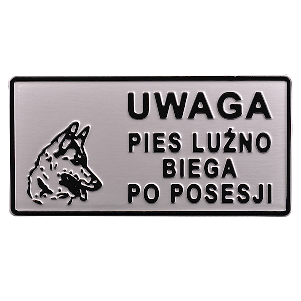 TABLICZKA METALOWA DUŻA OSTRZEGAWCZA 15x30cm 34
