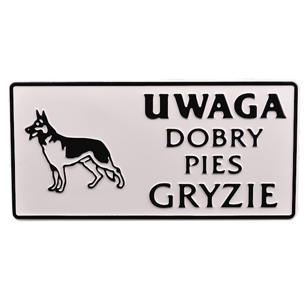TABLICZKA METALOWA DUŻA OSTRZEGAWCZA 15x30cm 19