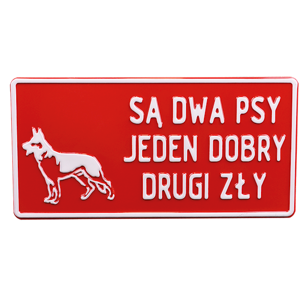 TABLICZKA METALOWA DUŻA OSTRZEGAWCZA 15x30cm 16