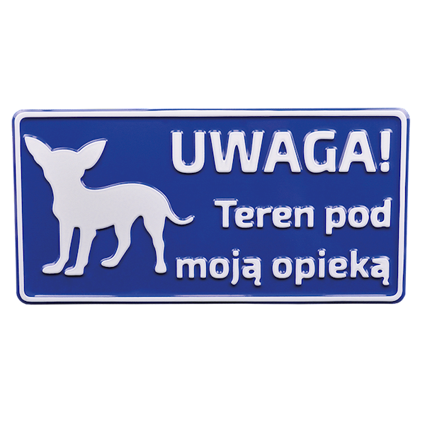 TABLICZKA METALOWA DUŻA OSTRZEGAWCZA 15x30cm 91