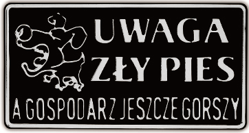 TABLICZKA METALOWA DUŻA OSTRZEGAWCZA 15x30cm 9