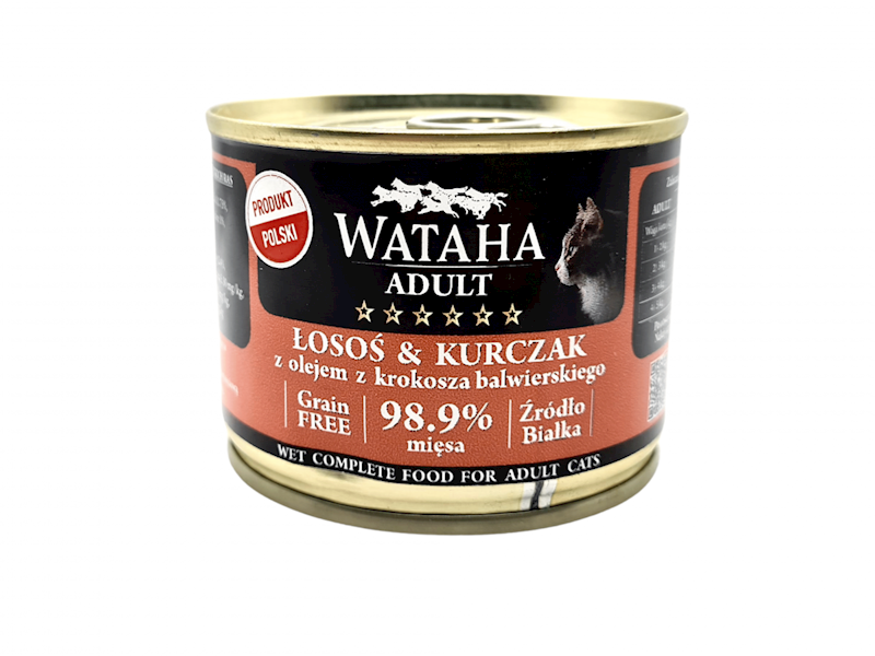 WATAHA HUNT ADULT CAT ŁOSOŚ KURCZAK 200g