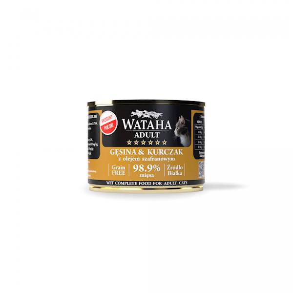 WATAHA HUNT ADULT CAT GĘSINA KURCZAK 200g