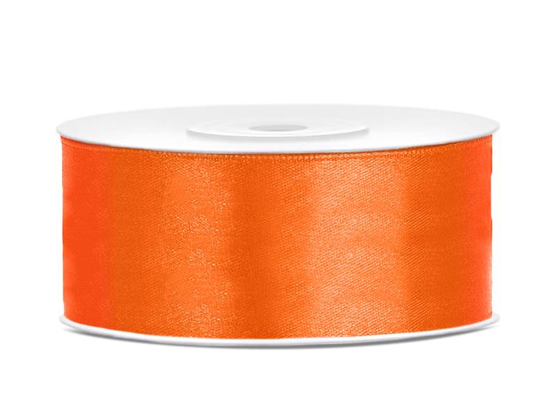Wstążka satynowa pomarańczowa 25mm x 25 m