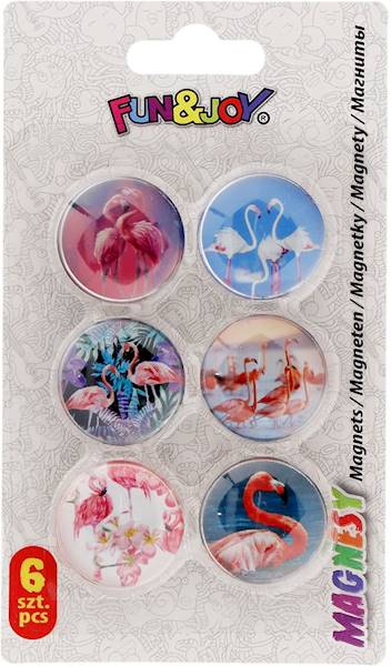 Magnesy Titanum 6 szt. Flamingi