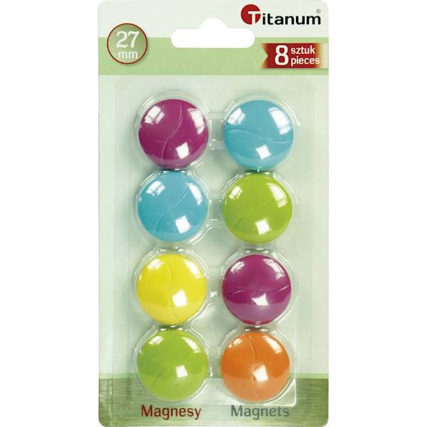 Magnesy okrągłe 8 szt/28 mm (374393)