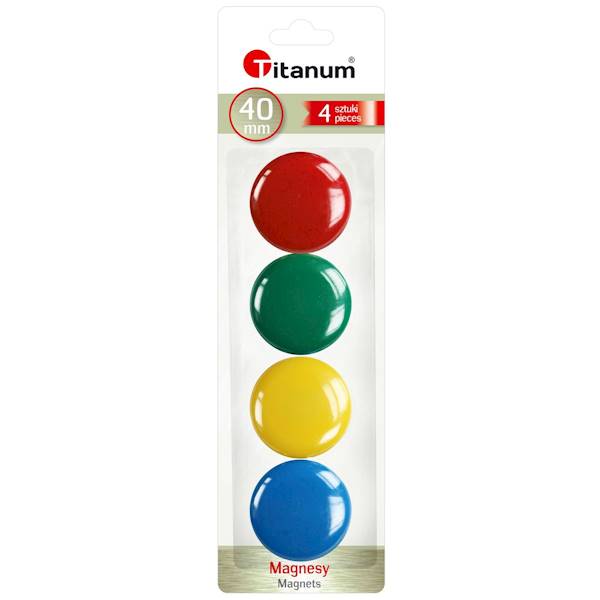 Magnesy do tablic Titanum 40mm 4 szt.