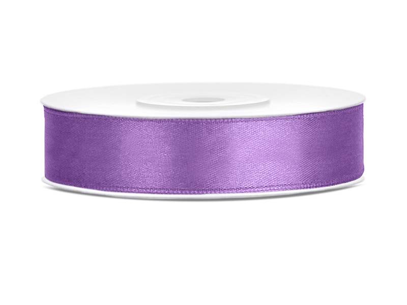 Wstążka satynowa lawendowa 12 mm x 25 m