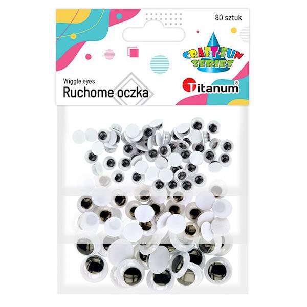 Ruchome oczy Titanum 80 szt. 5/8/25 mm
