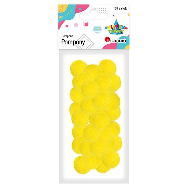Pompony Titanum 30 szt. żółte