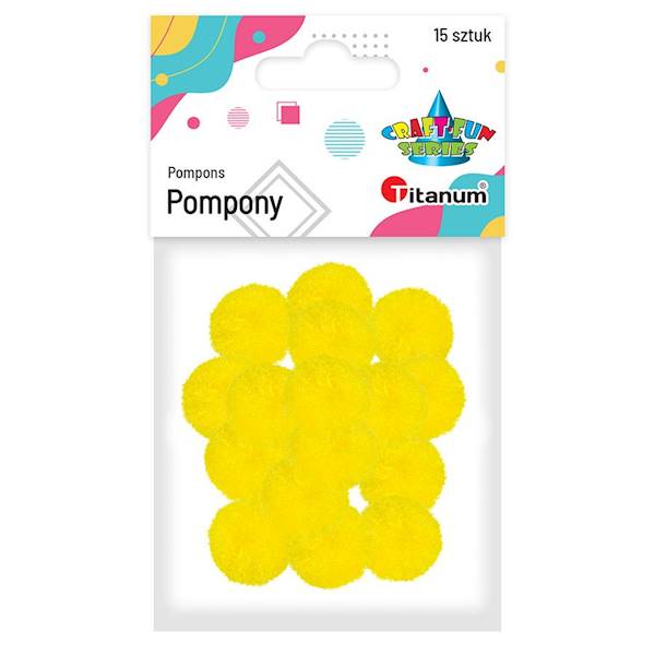 Pompony żółte 15 szt. (352536)
