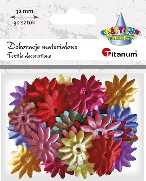 Dekoracje materiałowe Titanum 30 szt. kwiaty