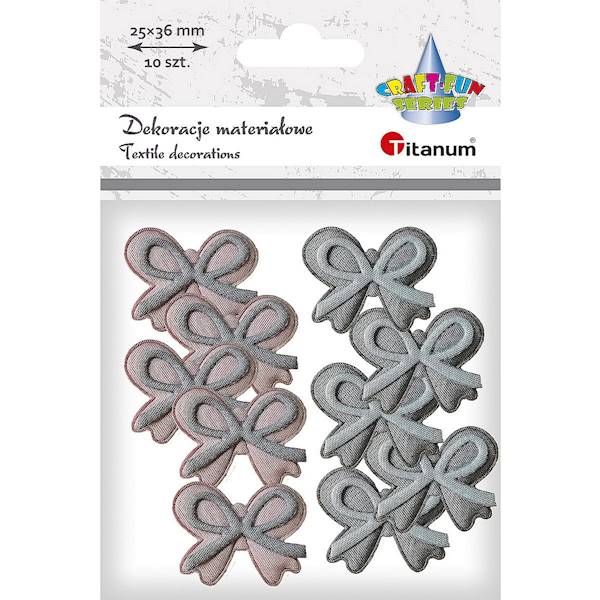 Dekoracje materiałowe Titanum 10 szt. kokardy