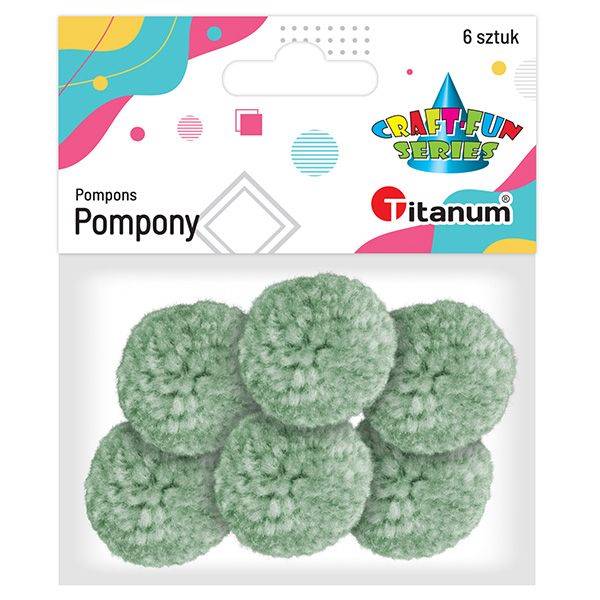 Pompony pastelowe zielony jasny (412943)