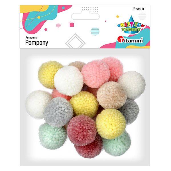 Pompony pastelowe mix (412939)