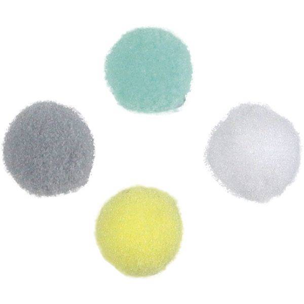 Pompony Titanum pastelowe 120 sztuk x 10 mm
