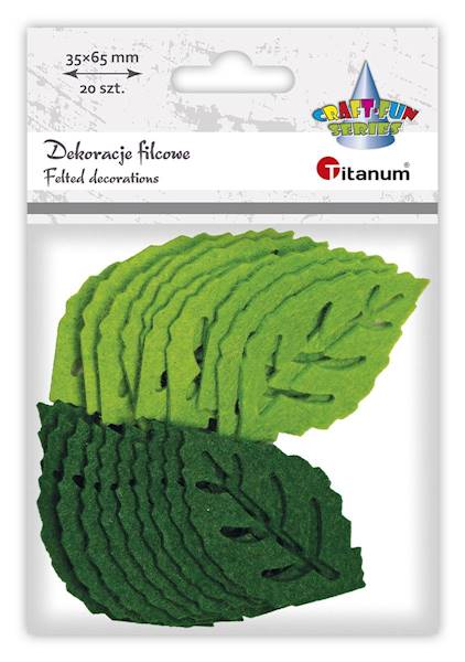 Dekoracje filcowe Titanum liście 20 szt.