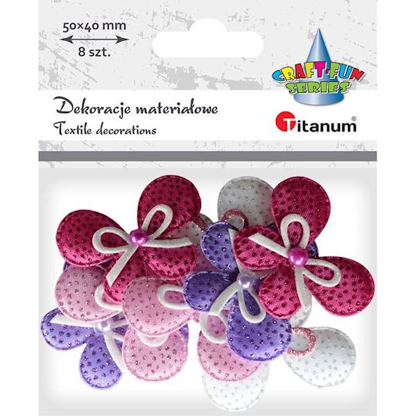 Dekoracje materiałowe Titanum 8 szt. kokardy