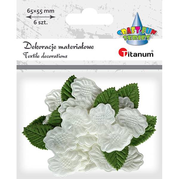 Dekoracje materiałowe Titanum 6 szt. kwiat gardeni