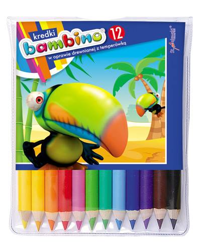 Kredki 12 kol Bambino w drew. Majewski 