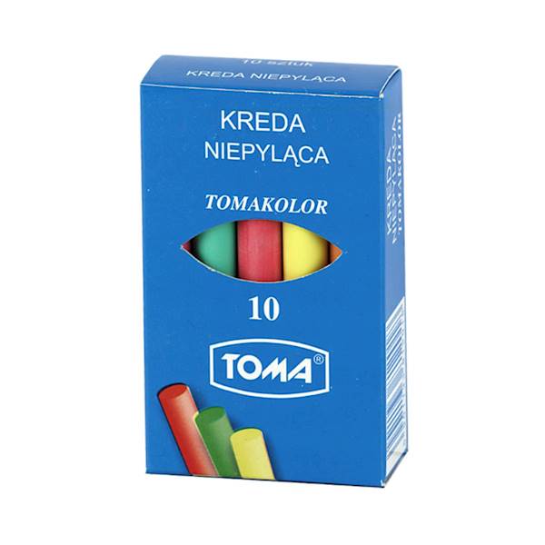 Kreda szkolna kolorowa TOMA 10 pałeczek