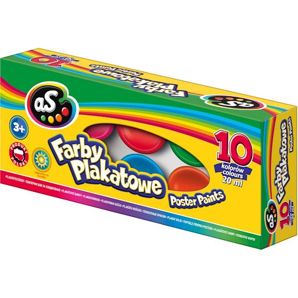Farby plakatowe AS 10 kolorów