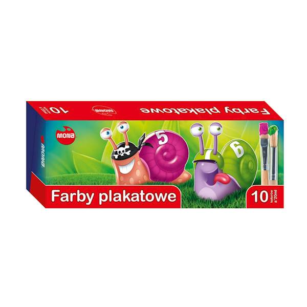 Farby plakatowe Mona 10 kolorów
