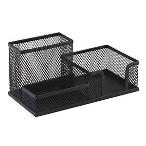 Przybornik na biurko siatka 205x103x98mm czarny