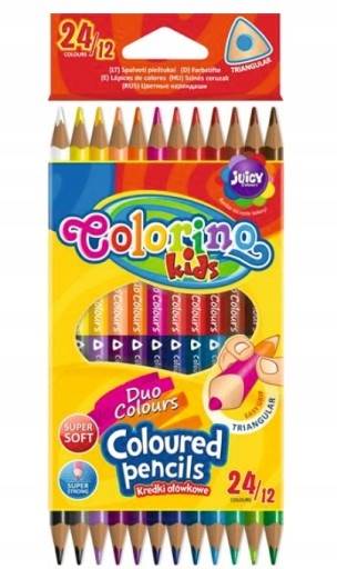 Kredki ołówkowe 12 dwustronne 24/12 Colorino