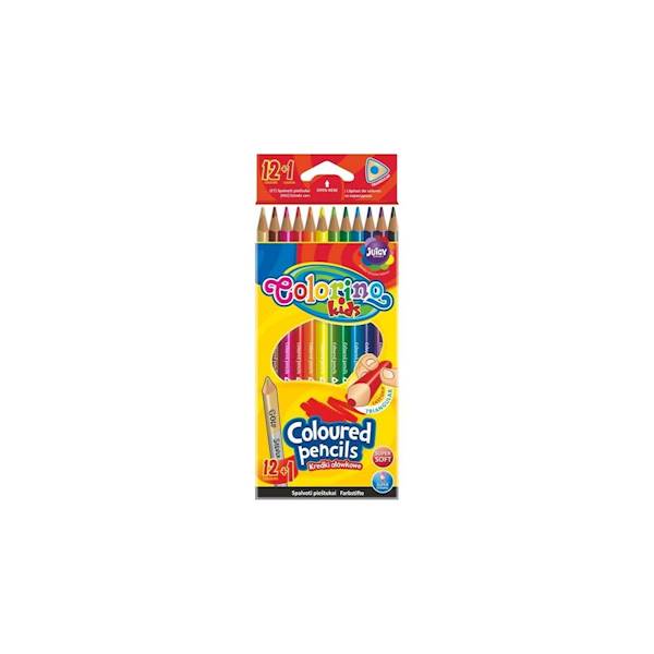 Kredki ołówkowe trójkątne Colorino 12+1 k