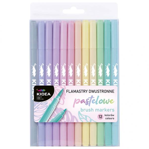 Flamastry dwustronne pastelowe