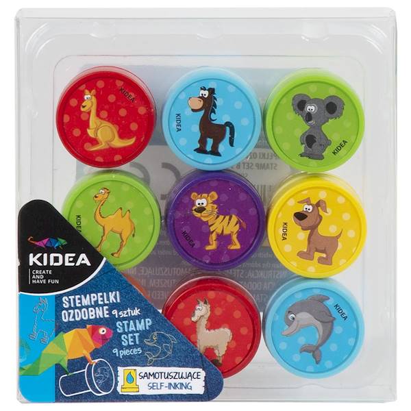 Stempelki ozdobne Kidea 9 szt. zwierzęta