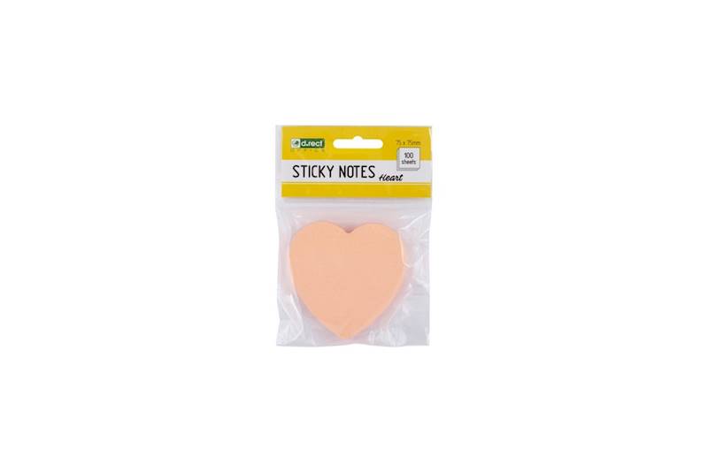 Notes samoprzylepny D.RECT 75x75mm 100K Serca