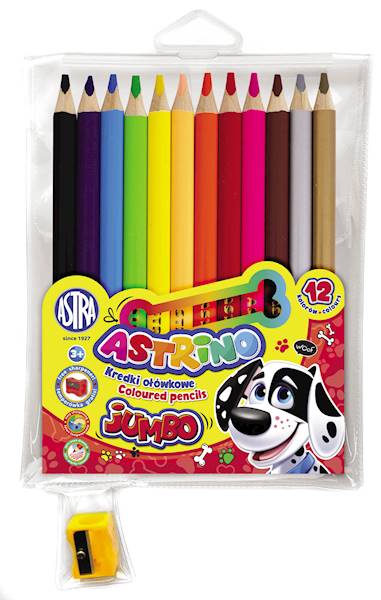 Kredki ołówkowe Astrino jumbo 12 kol.