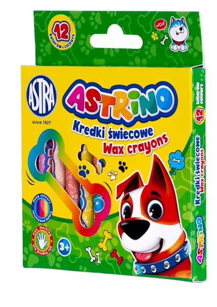 Kredki świecowe Astrino 12 kolorów 8mm