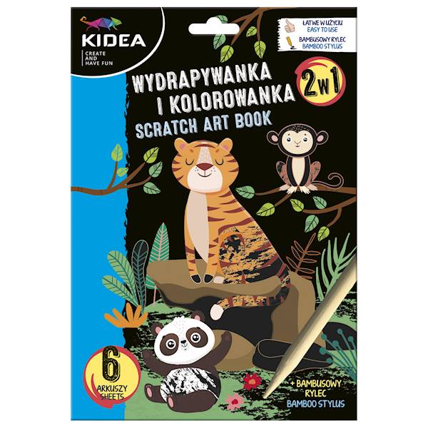Wydrapywanka i kolorowanka Kidea Zwierzęta